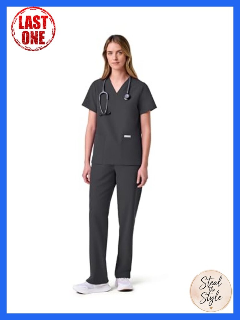 Women's 6-Pocket Durable 4-Way Stretch Scrub Set